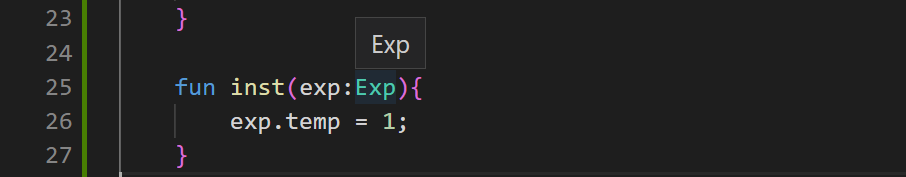 tooltip shown in the code editor