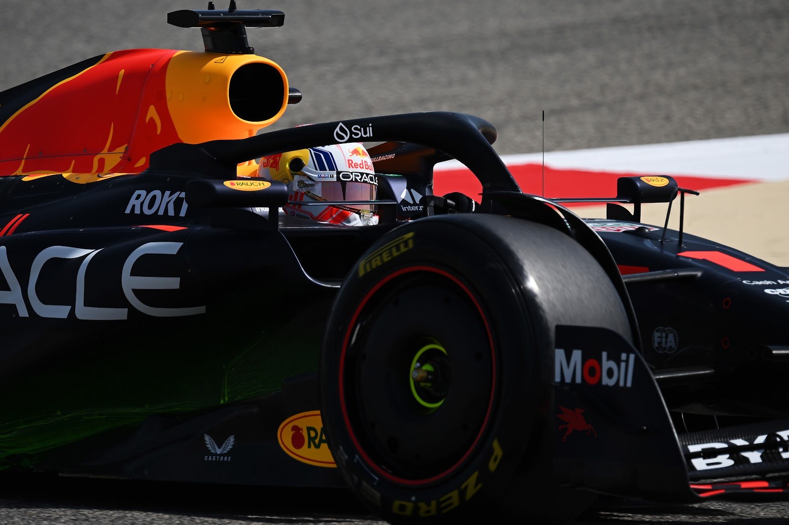 Red Bull Racing Car with the Sui logo