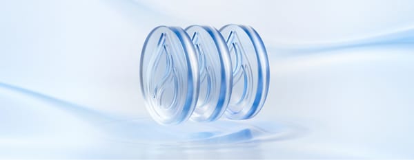 Three translucent discs with the Sui logo on them.