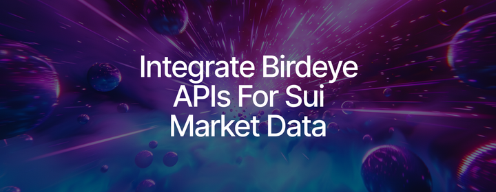Access Crypto Market Data APIs on Sui with Birdeye